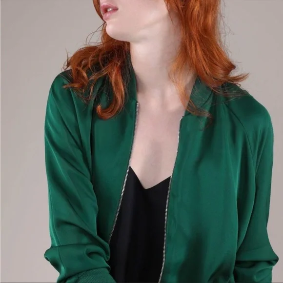 Grana Silk Bomber Sz M - Picture 2 of 12